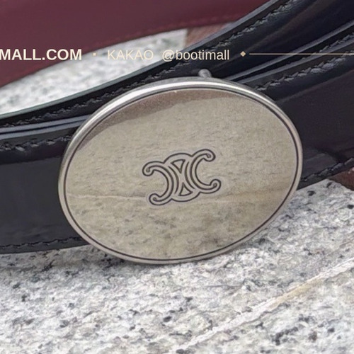 셀린느 카프스킨 로고 플로팅 버클 리버서블 벨트 Celine Calfskin Logo Floating Buckle Reversible Belt 2.5cm