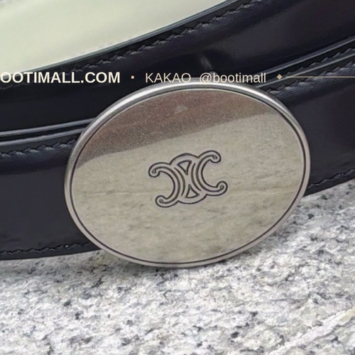 셀린느 카프스킨 로고 플로팅 버클 리버서블 벨트 Celine Calfskin Logo Floating Buckle Reversible Belt 2.5cm