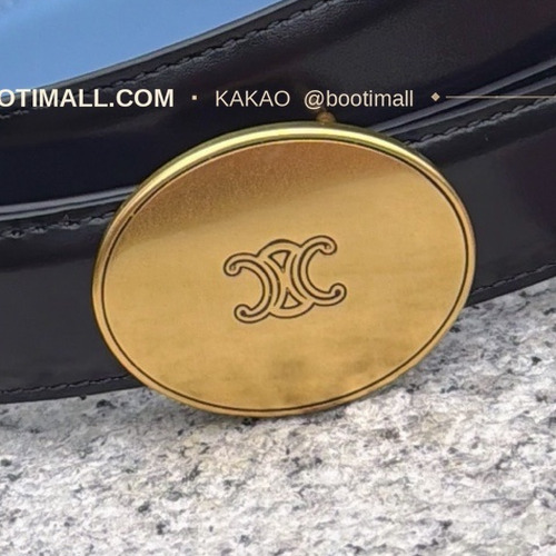 셀린느 카프스킨 로고 플로팅 버클 리버서블 벨트 Celine Calfskin Logo Floating Buckle Reversible Belt 2.5cm