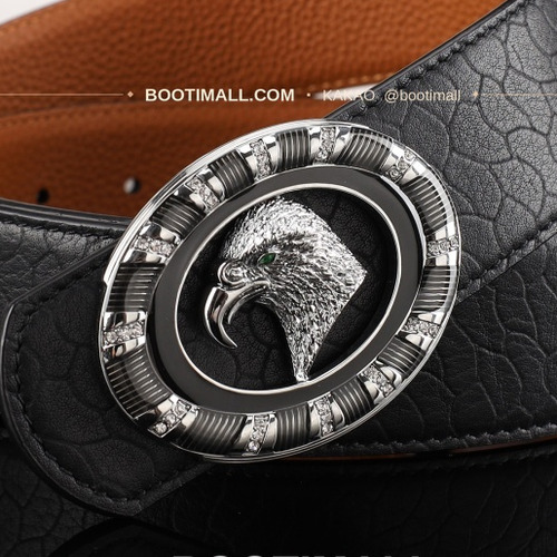 스테판 카프스킨 플레이트 버클 리버서블 벨트 Stephan Calfskin Plate Buckle Reversible Belt 3.8cm