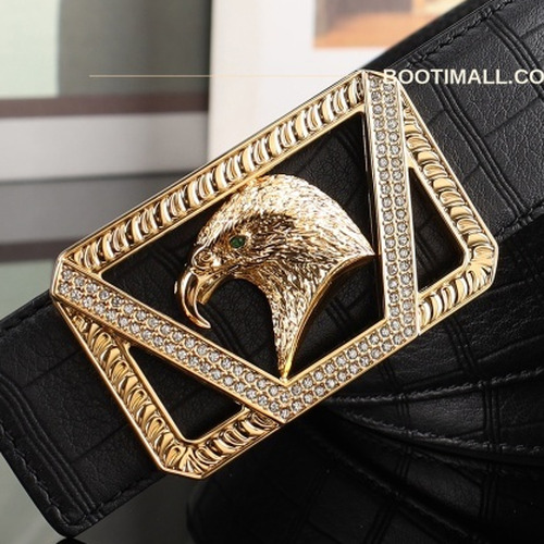 스테판 카프스킨 플레이트 버클 리버서블 벨트 Stephan Calfskin Plate Buckle Reversible Belt 3.8cm