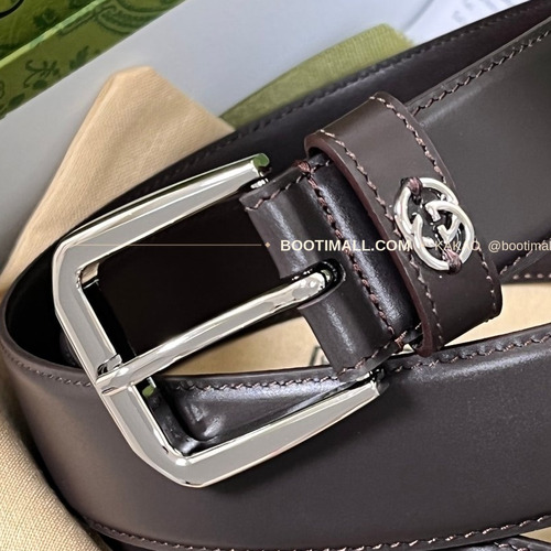 구찌 카프스킨 G 핀버클 엠보스 블랙 벨트 Gucci Calfskin G Pin Buckle Embossed Black Belt 3.5cm
